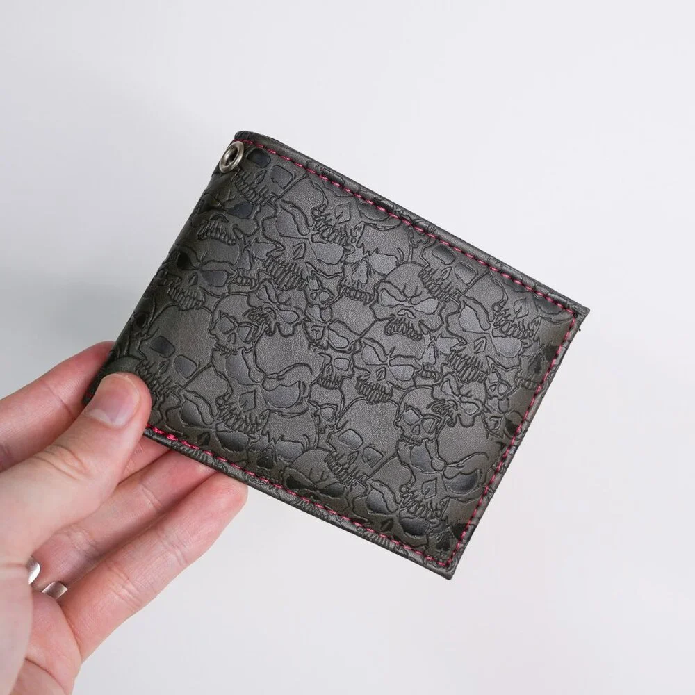 Black Skull Pattern Wallet